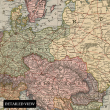 Load image into Gallery viewer, Digitally Restored and Enhanced 1912 Europe Map Poster - Vintage Library Atlas Map of Europe Poster - Old Map of Europe Wall Art Print