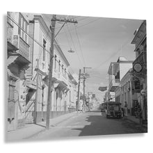 Cargar imagen en el visor de la galería, Digital Enhanced and Restored 1941 Manati Puerto Rico Photo Print - Vintage Photo of Street in Manati Puerto Rico Shopping District Poster