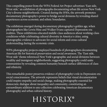 Cargar imagen en el visor de la galería, Digitally Restored and Enhanced 1938 East Side West Side New York Photography Exhibition WPA Federal Art Project Poster - Depression Era Art Deco - Archival Reproduction