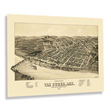 Load image into Gallery viewer, Digitally Restored and Enhanced 1888 Van Buren Arkansas Map Poster - Vintage Perspective Map of Van Buren City Crawford County Arkansas Wall Art Print