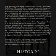 Load image into Gallery viewer, Digitally Restored and Enhanced 1914 Pancho Villa Photo Print - Vintage Photo of General Francisco Pancho Villa Poster - Portrait Photo of Francisco Villa