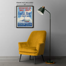 Cargar imagen en el visor de la galería, Digitally Restored and Enhanced 1943 US Coast Guard Small Boats Enlist WWII WPA Federal Art Project Poster - World War II Military Recruitment - Archival Reproduction