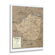 Load image into Gallery viewer, Digitally Restored and Enhanced 2002 Zimbabwe Map Poster - Restored Map of Zimbabwe South Africa Wall Art Print - Zimbabwe South Africa Map Print