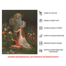 Load image into Gallery viewer, Digitally Restored and Enhanced 1875 Simply to Thy Cross I Cling Victorian Christian Print - Religious Art History - Archival Reproduction