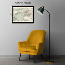 Cargar imagen en el visor de la galería, Digitally Restored and Enhanced 1900 Western Union Transatlantic Cables Map Print - Vintage Map of Western Union Transatlantic Cables Poster Wall Art