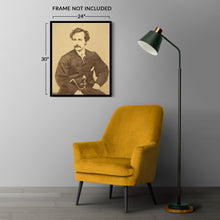 Load image into Gallery viewer, Digitally Restored and Enhanced 1860 John Wilkes Booth Photo Print - Vintage Portrait Photo of Stage Actor John Wilkes Booth Sitting Poster