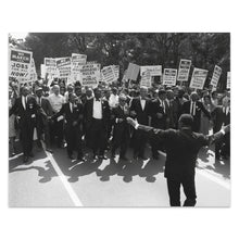 Load image into Gallery viewer, Digitally Restored and Enhanced 1963 Civil Rights Leaders Photo Print - The Head of The Civil Rights Marching on Washington DC Poster Wall Art Photo