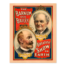 Load image into Gallery viewer, 1897 The Barnum & Bailey Greatest Show on Earth Poster Print - Vintage Barnum and Bailey The Greatest Show on Earth Wall Art