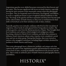 Cargar imagen en el visor de la galería, Digitally Restored and Enhanced 1868 Gaucho of The Argentine Republic Photo Print - Vintage Photo of Gaucho Horseman - Old Argentinian Gaucho Poster