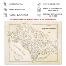 Cargar imagen en el visor de la galería, Digitally Restored and Enhanced 1792 Washington DC Map Print - Vintage Map of Washington City District of Columbia - Old Washington DC Wall Art Map Poster