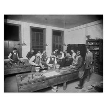 Load image into Gallery viewer, Digitally Restored and Enhanced 1900 St. George's Trade School Photo Print - Old Poster Photo of Plumbing Class in St. George's Trade School New York City