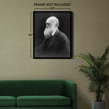 Cargar imagen en el visor de la galería, Digitally Restored and Enhanced 1870 Charles Darwin Photo Print - Vintage Photo of Theory of Evolution by Natural Selection Author Charles Darwin Poster