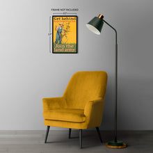 Load image into Gallery viewer, Digitally Restored and Enhanced 1918 Womens Land Army WWI Poster - Get Behind the Girl He Left Behind - World War I Home Front Propaganda - Archival Reproduction