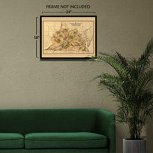 Load image into Gallery viewer, Digitally Restored and Enhanced 1848 Virginia Map Print - Vintage Map of Virginia State USA - Old Map of The Internal Improvements of Virginia Poster