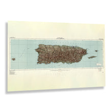 Load image into Gallery viewer, Digitally Restored and Enhanced 1952 Puerto Rico Map Poster - Vintage Wall Map of Puerto Rico E Islas Limitrofes - Old Puerto Rico Map Wall Art Print