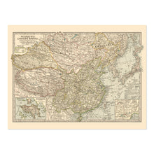 Load image into Gallery viewer, Digitally Restored and Enhanced 1897 The Century Atlas Chinese Empire Map Print - Vintage Map of China Poster - Old Map of The Chinese Empire Wall Art