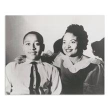 Load image into Gallery viewer, Digitally Restored and Enhanced 1950 Emmett Till Photo Print - Vintage Photo of Emmett Till & Mamie Till Wall Art Print - Old Photo of Emmett Till Poster