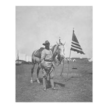 Load image into Gallery viewer, Digitally Restored and Enhanced 1898 Theodore Roosevelt Photo Print - Vintage Photo of Montauk Point Rough Riders Colonel Teddy Roosevelt Poster Wall Art