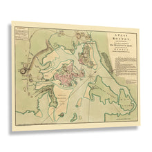 Cargar imagen en el visor de la galería, Digitally Restored and Enhanced 1776 Boston Map Poster - Plan of Boston and Its Environs Wall Art Print - Vintage Map of Boston and Its Environs