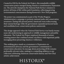 Cargar imagen en el visor de la galería, Digitally Restored and Enhanced 1936 Wild Life National Parks Preserve All Life WPA Federal Art Project Poster - Depression Era Conservation Art - Archival Reproduction