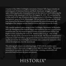 Load image into Gallery viewer, Digitally Restored and Enhanced 1950 Emmett Till Photo Print - Vintage Photo of Emmett Till & Mamie Till Wall Art Print - Old Photo of Emmett Till Poster