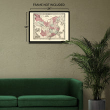 Load image into Gallery viewer, Digitally Restored and Enhanced 1865 China Map Poster Print - Colton's Vintage Map of China From General Atlas - Historic Map of China Print Wall Art