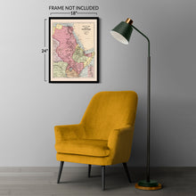 Load image into Gallery viewer, Digitally Restored and Enhanced 1916 Egypt Map Poster Print - Vintage Excelsior Map of Egypt The Nile Basin & Adjoining Countries Wall Art Print
