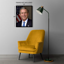 Cargar imagen en el visor de la galería, Digitally Restored and Enhanced George W Bush 43rd President of the United States Official Portrait Photo Print Poster