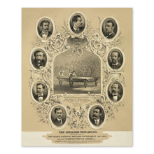 Cargar imagen en el visor de la galería, Digitally Restored and Enhanced 1875 The Billiard Monarchs Photo Print - Vintage Photo of The Billiard Monarchs Wall Art Poster