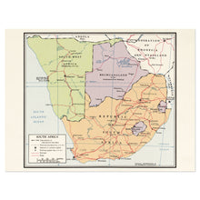 Load image into Gallery viewer, Digitally Restored and Enhanced 1963 South Africa Map Print - Vintage Map of South Africa Wall Art - Old Map of The Republic of South Africa Poster