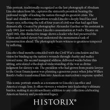 Cargar imagen en el visor de la galería, Digitally Restored and Enhanced 1930 Abraham Lincoln Last Portrait Photo - Civil War President - American Political History Photography - Archival Print