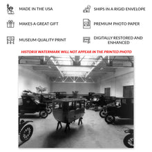 Load image into Gallery viewer, Digitally Restored and Enhanced 1925 Ford Motor Company Photo Print - Vintage Photo Ford Display Room - Old Photo of Ford Automobiles on Display Poster