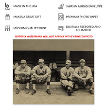 Load image into Gallery viewer, Digitally Restored and Enhanced 1915 Babe Ruth Poster Photo - Vintage Photo Print of Boston Red Sox Players Babe Ruth Ernie Shore Rube Foster & Del Gainer