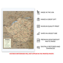 Load image into Gallery viewer, Digitally Restored and Enhanced 2002 Zimbabwe Map Poster - Restored Map of Zimbabwe South Africa Wall Art Print - Zimbabwe South Africa Map Print