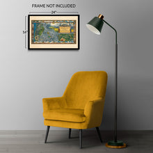 Load image into Gallery viewer, Digitally Restored and Enhanced 1932 Oregon Trail Map Poster - Vintage Map of The Oregon Trail Wall Art Print - Oregon Trail History Map