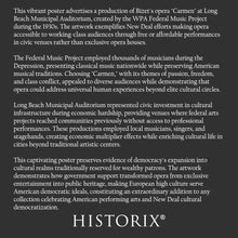 Load image into Gallery viewer, Digitally Restored and Enhanced 1936 Long Beach California Carmen Opera WPA Federal Art Project Poster - Depression Era Art Deco - Archival Reproduction
