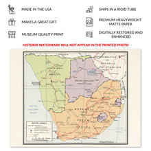 Load image into Gallery viewer, Digitally Restored and Enhanced 1963 South Africa Map Print - Vintage Map of South Africa Wall Art - Old Map of The Republic of South Africa Poster