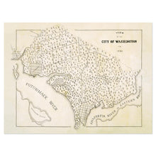 Cargar imagen en el visor de la galería, Digitally Restored and Enhanced 1792 Washington DC Map Print - Vintage Map of Washington City District of Columbia - Old Washington DC Wall Art Map Poster