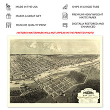 Load image into Gallery viewer, Digitally Restored and Enhanced 1887 Bay City Michigan Map Print - Old Map of Bay City Portsmouth Wenona and Salzburg Bay County Michigan Wall Art Poster