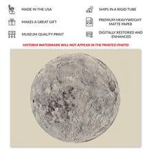 Load image into Gallery viewer, Digitally Restored and Enhanced 1971 Surface of The Moon Map Poster - Vintage Map of The Moon Wall Art Print - Old Map of The Moon Wall Poster