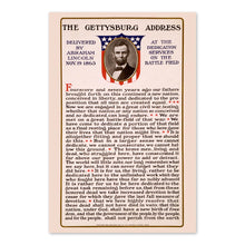 Load image into Gallery viewer, Digitally Restored and Enhanced 1909 The Gettysburg Address Poster Print - Vintage Poster Gettysburg Address Speech by President Abraham Lincoln Wall Art