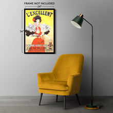 Load image into Gallery viewer, Digitally Restored and Enhanced 1895 French Beef Consomme Paris Food Advertising Poster - Art Nouveau Era - European Culinary History - Archival Reproduction