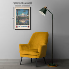 Cargar imagen en el visor de la galería, Digitally Restored and Enhanced 1920 Mount St Helens Washington State Cascade Range Poster - Pacific Northwest Scenic Art - Archival Reproduction