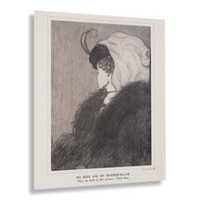 Load image into Gallery viewer, Digitally Restored and Enhanced 1915 My Wife and My Mother in Law Photo Print - Vintage Photo of My Wife and My Mother-in-Law Poster by William Ely Hill