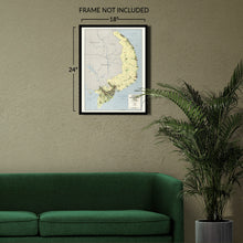 Load image into Gallery viewer, Digitally Restored and Enhanced 1973 South Vietnam Map Poster - Vintage Map of South Vietnam Population & Administrative Divisions - Old Vietnam Wall Map