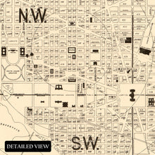 Load image into Gallery viewer, Digitally Restored and Enhanced 1905 The Nation's Capital Map Poster - Vintage Map of Washington DC Poster - Historic Washington DC Wall Art Print Map