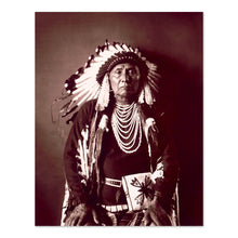 Load image into Gallery viewer, Digitally Restored and Enhanced 1900 Chief Joseph Photo Print - Old Photo of Hin-Mah-Too-Yah-Lat-Kekt Nez Perce Chief in Traditional Dress Wall Art Poster