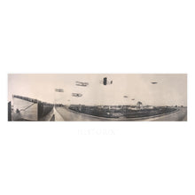 Load image into Gallery viewer, Digitally Restored and Enhanced 1910 First National Aviation Meet Panoramic Photo Print - Old Photo of Aviation Meet at Indianapolis Motor Speedway Poster