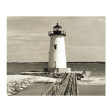 Cargar imagen en el visor de la galería, Digitally Restored and Enhanced 1953 Edgartown Light Photo Print - Vintage Photo of Edgartown Harbor Light at Martha's Vineyard Island Poster