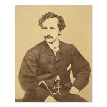 Load image into Gallery viewer, Digitally Restored and Enhanced 1860 John Wilkes Booth Photo Print - Vintage Portrait Photo of Stage Actor John Wilkes Booth Sitting Poster